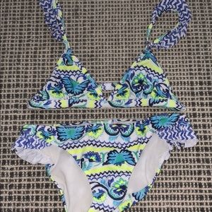 girls multicolor bikini.